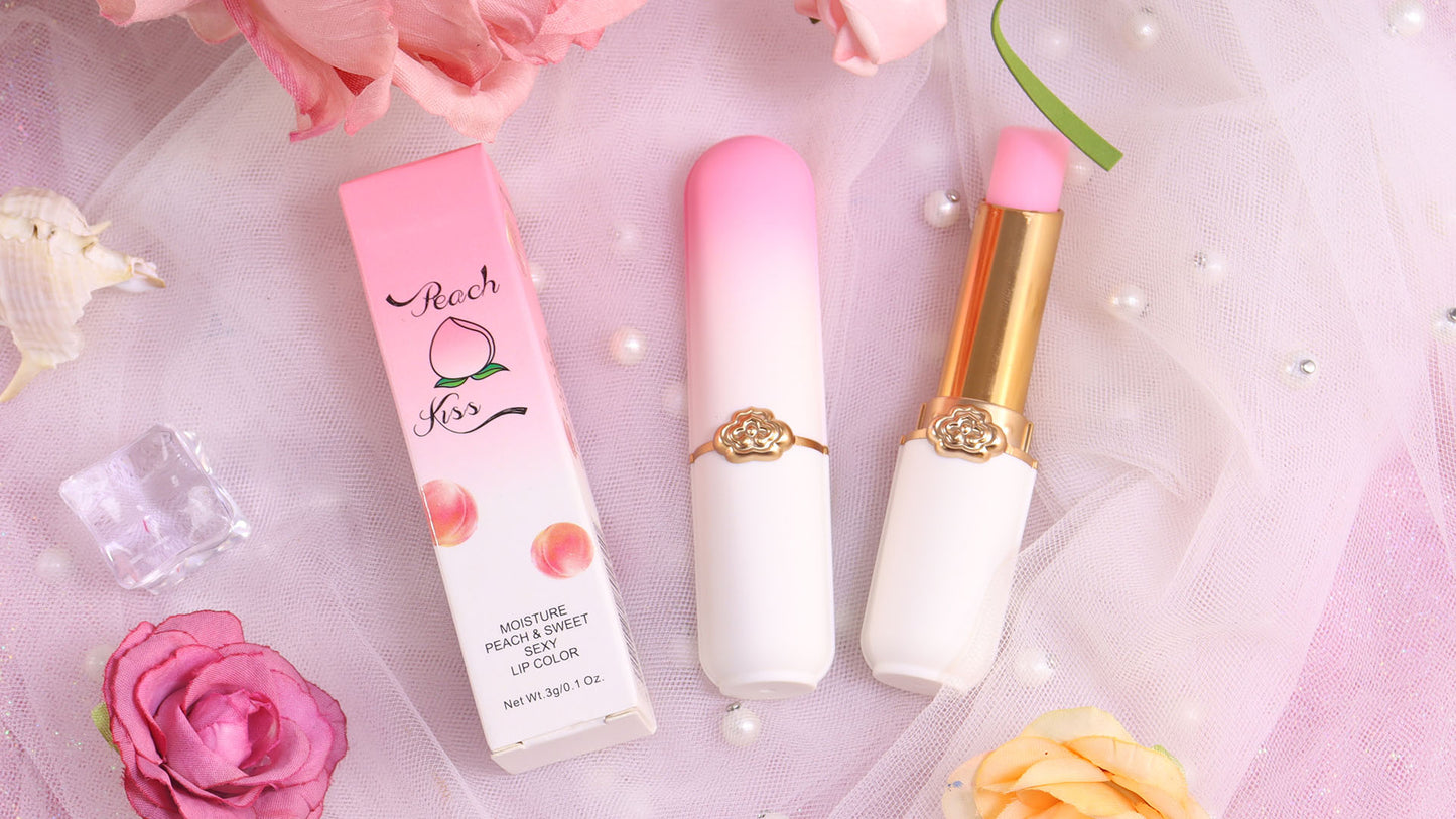 BINGBRUSH 2 Pcs Peach Color Changing Lipstick Queen,PH Mood Long Lasting Labiales Lip Gloss Lip Balm Tinted Magic Lip Stain Makeup Lipstick Set for Women - Morena Vogue
