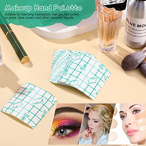 100 Pieces Hand Palette makeup artist supplies Single Use Makeup Hand Palette Makeup Mixing Palette Makeup Artist Must Haves Transparent Waterproof Makeup Tape for Women (2.3 x 2.3 Inches) - Morena Vogue