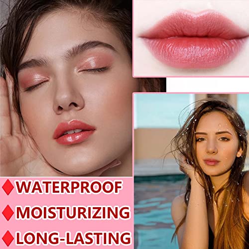 2 Colors Lip Tint Stain Set,Mini Velvet Lip Tint Watery Lip Stain Long Lasting Waterproof Moisturizing Lip & Cheek Tint,Hydrating,Natural Glossy Liquid Lipstick Lip Gloss Kits for Women - Morena Vogue