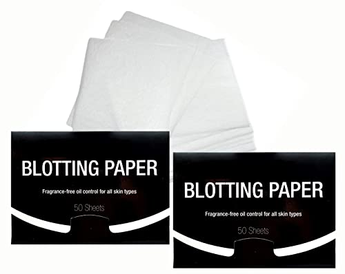 2 Pks FRAGRANCE-FREE Unscented Natural Abaca Blotting Paper - 100 Oil Blotting Sheets - Makeup Friendly UNISEX Oily Skin Shine Blotter Photography Zoom Meetings Travel Gym School - MADE IN TAIWAN - Morena Vogue