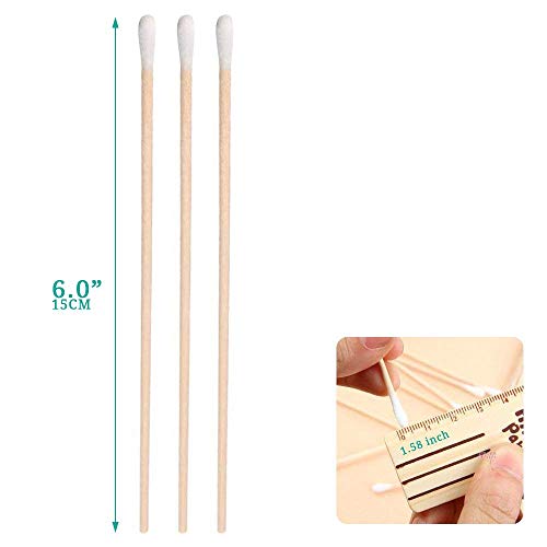 200 PCS Long Wooden Cotton Swabs, Cleaning Cotton Sticks with Wood Handle for Oil Makeup Gun Applicators, Eye Ears Eyeshadow Brush and Remover Tool, Cutips Buds for Baby and Home Accessories - Morena Vogue