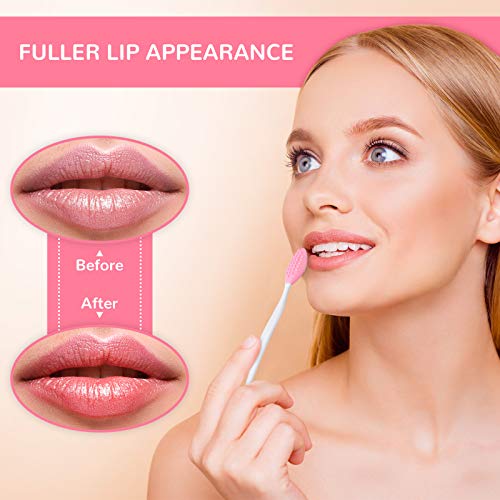 24 Pcs Silicone Exfoliating Lip Brush with Container, Double Sided Silicone Lip Scrubber Soft Cleaning Lip Brush Face Cleaning Applicator for Plump Smoother Lip Appearance (Mixed Colors) - Morena Vogue