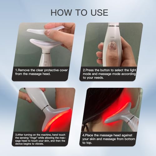 3-in-1 Beauty Massager for Face and Neck, Based on Triple Action LED, Thermal, and Vibration Technologies for Skin Care,Improve,Firm,Tightening and Smooth - Morena Vogue