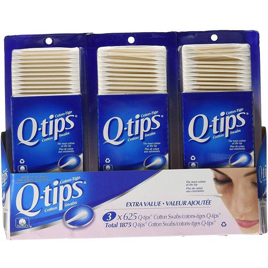 3 x Q-tips Cotton Swabs, 625 ct - Morena Vogue