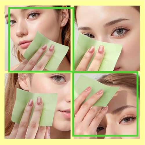 300 Sheets Blotting Paper, HNYYZL Oil Absorbing Sheets for Oily Skin, Oil Control for Face, Makeup Blotting Paper, Natural Oil Absorbing Facial Blotting Sheets for Oily Skin Care (Pack of 3) - Morena Vogue