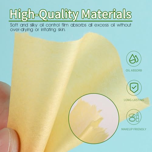 300 Sheets Blotting Paper, HNYYZL Oil Absorbing Sheets for Oily Skin, Oil Control for Face, Makeup Blotting Paper, Natural Oil Absorbing Facial Blotting Sheets for Oily Skin Care (Pack of 3) - Morena Vogue