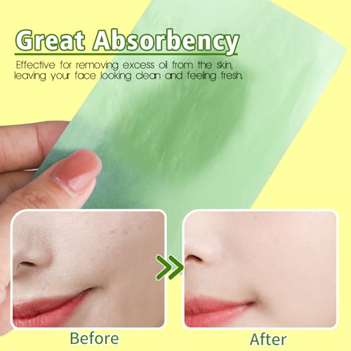 300 Sheets Blotting Paper, HNYYZL Oil Absorbing Sheets for Oily Skin, Oil Control for Face, Makeup Blotting Paper, Natural Oil Absorbing Facial Blotting Sheets for Oily Skin Care (Pack of 3) - Morena Vogue