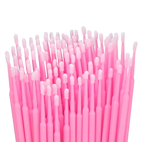 500PCS Disposable Micro Applicators Brush for Makeup and Personal Care Cosmetic Micro Brush, Microswabs for Eyelash Extensions, Nails, Eyeliner(Head Diameter: 2.0mm)- 5 X 100 PCS - Morena Vogue