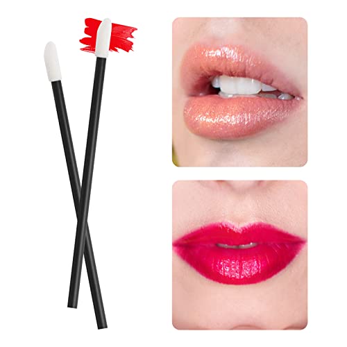 500PCS Lip Wands Applicators Disposable - Vaincre Lipstick Brush Lip Gloss Makeup Applicator Beauty Tool Kits Black - Morena Vogue