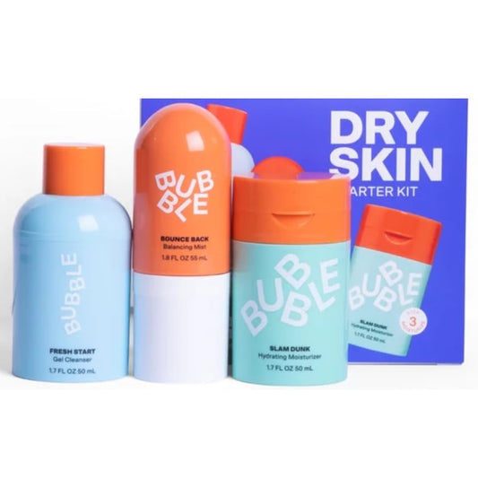 The Bubble Skincare 3-Step Starter Kit - Hydrating Routine Bundle for Normal to Dry Skin - Unisex Set