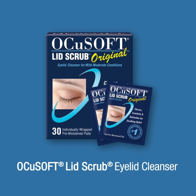 OCuSOFT Lid Scrub Original Eyelid Cleanser - Pre-Moistened Eyelid Wipes for Mild to Moderate Conditions - Eyelid Cleanser to Clean, Comfort & Soothe Irritated Eyelids - 30 Count