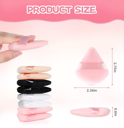 8 Pieces Triangle Powder Puff Face Soft Triangle Makeup Puff Velour Cosmetic Foundation Blender Sponge Beauty Makeup Tools - Morena Vogue