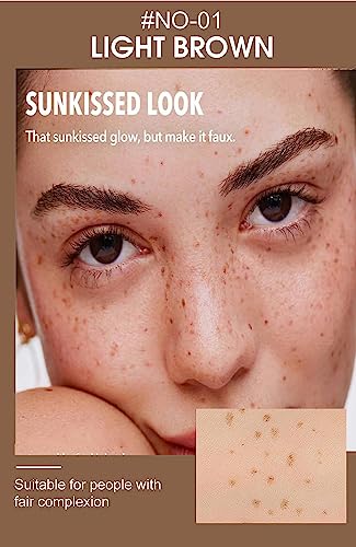 AKARY Freckle Pen Professional Lifelike Face Concealer Point Out Natural Waterproof Longlasting Soft Artificial Fine Makeup Freckle Pen Life Face Decoration (#01 Light Brown) - Morena Vogue