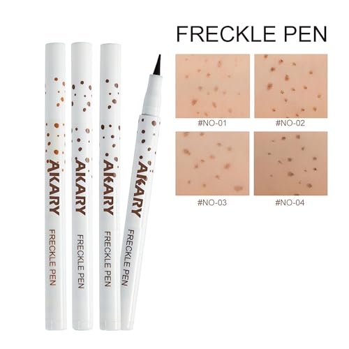 AKARY Freckle Pen Professional Lifelike Face Concealer Point Out Natural Waterproof Longlasting Soft Artificial Fine Makeup Freckle Pen Life Face Decoration (#01 Light Brown) - Morena Vogue