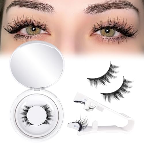 ALICE Magnetic Eyelashes with Applicator, Reusable Natural Manga Magnetic Lashes Kit, No Glue Needed Eyelashes with Magnets, Easy to Wear and Remove for All-Day Comfort - Morena Vogue