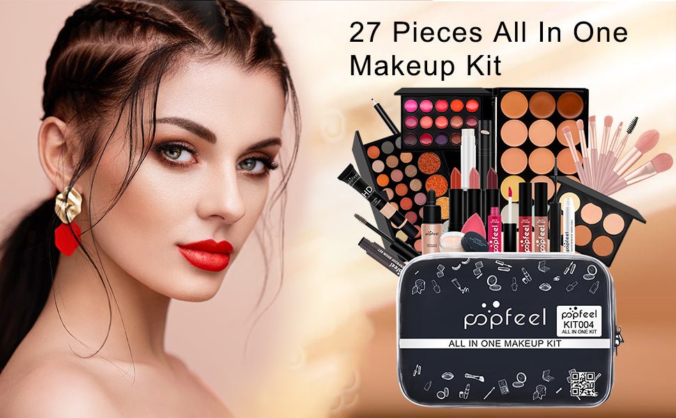 All-in-one Makeup Full Gift Set for Women, Include Makeup Brush, Eyeshadow Palette, Lip Gloss Set, Lipstick, Blush, Foundation, Concealer, Mascara, Eyebrow Pencil - Morena Vogue