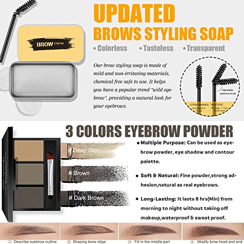 All in One Makeup Kit for Women Full Kit, Includes 12 Colors Naked Eyeshadow,Liquid Foundation, Lipstick Set, Mascara, Makeup Brush, Makeup Sponge, Eyebrow Powder, Eyebrow Soap, Eyeliner Stamp(#102) - Morena Vogue