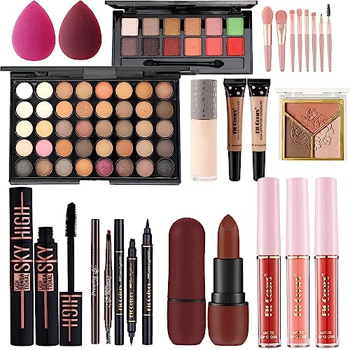 All in One Makeup Kit Portable Makeup Kit for Women Full Kit, Professional Makeup Kit, Multipurpose Womens Makeup Set for Beginners and Professionals - Morena Vogue