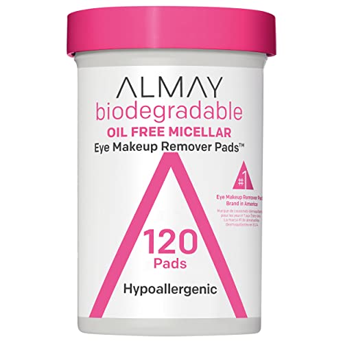 Almay Biodegradable Makeup Remover Pads, Micellar Gentle, Hypoallergenic, Fragrance-Free, Dermatologist & Ophthalmologist Tested, 120 count (Pack of 1) - Morena Vogue