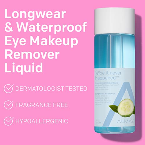 Almay Eye Makeup Remover Liquid, Longwear and Waterproof, Hypoallergenic, Cruelty Free, Ophthalmologist Tested, 4 Fl Oz (Pack of 1) - Morena Vogue