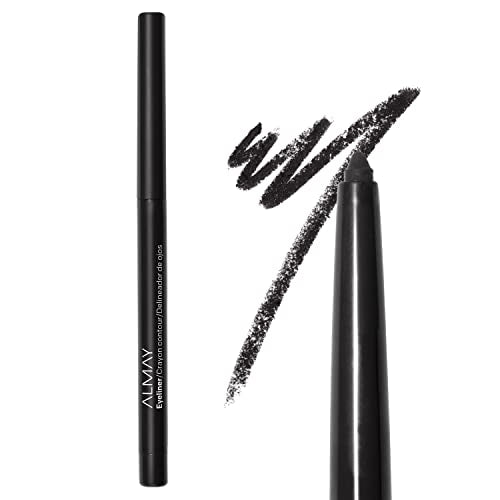 Almay Eyeliner Pencil, Hypoallergenic, Cruelty Free, Oil Free-Fragrance Free, Ophthalmologist Tested, Long Wearing and Water Resistant, with Built in Sharpener, 205 Black, 0.01 oz - Morena Vogue