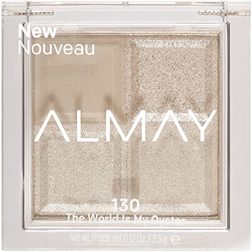 Almay Eyeshadow Palette, Longlasting Eye Makeup, Single Shade Eye Color in Matte, Metallic, Satin and Glitter Finish, Hypoallergenic, 130 The World Is My Oyster, 0.1 Oz - Morena Vogue