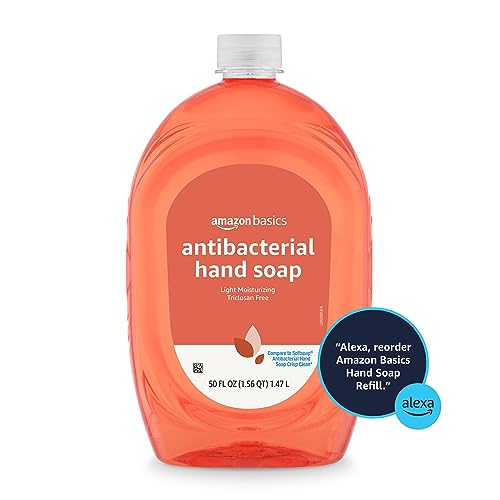 Amazon Basics Antibacterial Liquid Hand Soap Refill, Light Moisturizing, Triclosan-Free, Citrus, 50 Fl Oz (Pack of 1) (Previously Solimo) - Morena Vogue