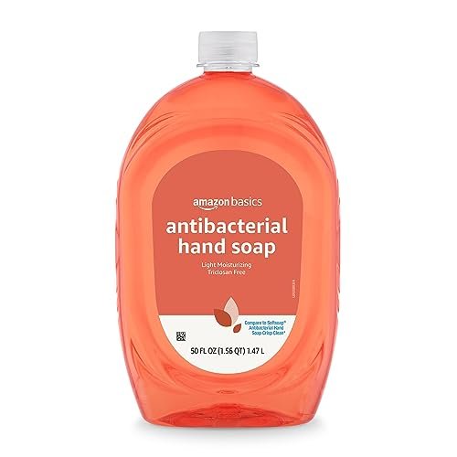 Amazon Basics Antibacterial Liquid Hand Soap Refill, Light Moisturizing, Triclosan-Free, Citrus, 50 Fl Oz (Pack of 1) (Previously Solimo) - Morena Vogue