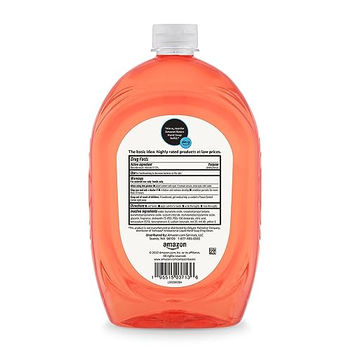 Amazon Basics Antibacterial Liquid Hand Soap Refill, Light Moisturizing, Triclosan-Free, Citrus, 50 Fl Oz (Pack of 1) (Previously Solimo) - Morena Vogue