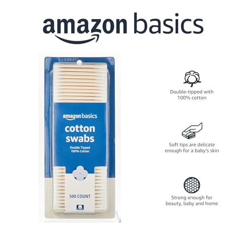 Amazon Basics Cotton Swabs, 500 Count - Morena Vogue