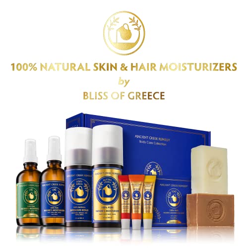 Ancient Greek Remedy Organic Face and Body Oil for Dry Skin, Hair, Hands, Cuticles and Nails Care. Olive, Lavender, Almond, Vitamin E and Grapeseed Oils. Natural Moisturizer for Women, Men 4oz - Morena Vogue