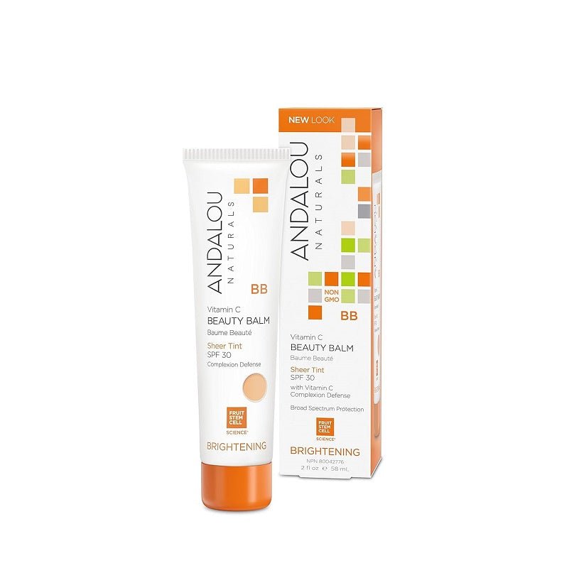 Andalou Naturals Vitamin C BB Beauty Balm Sheer Tint SPF 30, 2-in-1 BB Cream & Face Sunscreen with Broad Spectrum Protection, Mineral Sunscreen with Non-Nano Zinc Oxide, 2 Fl Oz - Morena Vogue