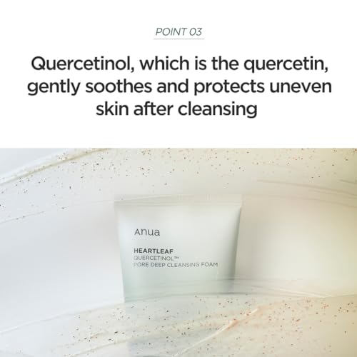 ANUA Heartleaf Quercetinol Pore Deep Cleansing Foam, 5.07 fl oz (150 ml) - Morena Vogue