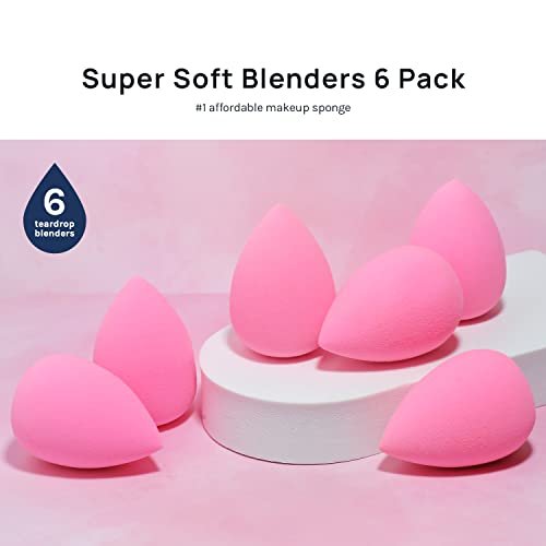 AOA Studio Collection makeup Sponge Set Latex Free and High-definition Set of 6 makeup Wonder blender For Powder Cream and Liquid, Super Soft Wonder Beauty Cosmetic - Morena Vogue