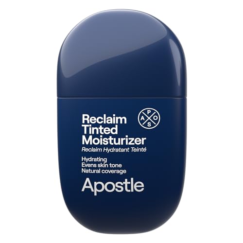 APOSTLE Reclaim Tinted Moisturizer for Men (8 St. James) - Niacinamide, Vitamin E, Squalane, Hyaluronic Acid, Tinted Face Moisturizer For Men. Hydrates, Evens Skin Tone, Reduces Fine Lines, 1 Fl. Oz. - Morena Vogue