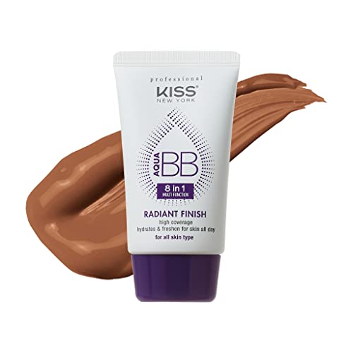 Aqua BB Cream 8-in-1 Multi Function Cover and Care Beauty Balm, Korean Skin Care Argan Oil Infused, Radiant Finish, Hydrating Full Coverage BB Cream 1.42 Fl Oz (Caramel) - Morena Vogue