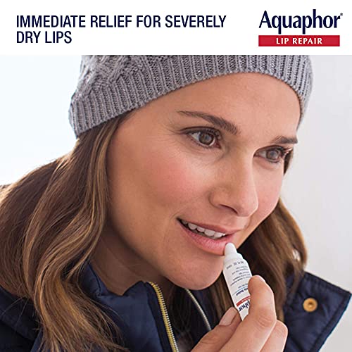 Aquaphor Lip Repair Ointment - Long-lasting Moisture to Soothe Dry Chapped Lips - .35 fl. oz. Tube - Morena Vogue