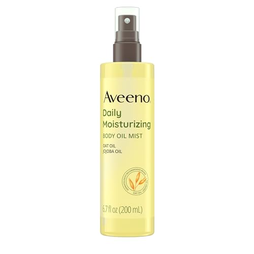 Aveeno Daily Moisturizing Dry Body Oil Mist with Oat and Jojoba Oil for Dry, Rough Sensitive Skin, Nourishing & Hypoallergenic Body Spray, Paraben-, Silicone- & Phthalate-Free, 6.7 fl. oz - Morena Vogue