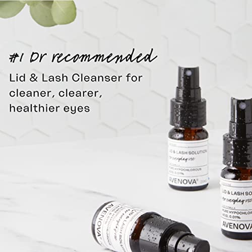 Avenova Eyelid and Eyelash Cleanser Spray 3 Pack – Gentle Everyday Hypochlorous Acid Lid and Lash Cleansing Spray For Clearer and Healthier Eyes, FDA Cleared Formula, 60mL (2.04oz) - Morena Vogue