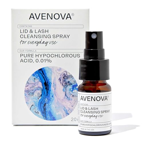 Avenova Eyelid and Eyelash Cleanser Spray - Pure Hypochlorous Acid, Gentle Everyday Lash Cleanser For Eye Irritation, 20mL (0.68oz) - Morena Vogue