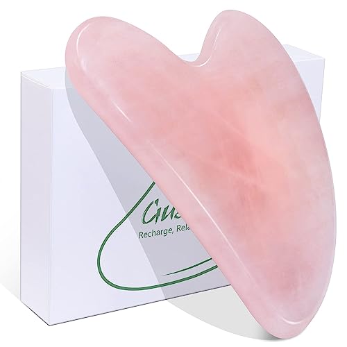 BAIMEI Gua Sha Facial Tool for Self Care, Massage Tool for Face and Body Treatment, Relieve Tensions and Reduce Redness, Skin Care Tools for Men Women - Rose Quartz - Morena Vogue