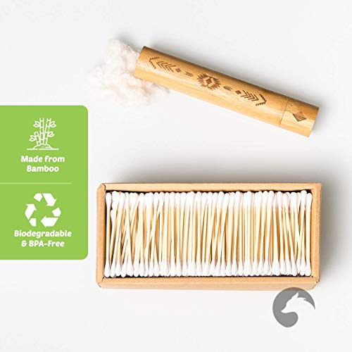 Bamboo Cotton Swabs 500 Count | Biodegradable & Organic Wooden Cotton Buds | Double Tipped Ear Sticks | 100% Eco-Friendly & Natural | Perfect for Ear Wax Removal, Arts & Crafts, Removing Dust & Dirt… - Morena Vogue