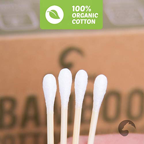 Bamboo Cotton Swabs 500 Count | Biodegradable & Organic Wooden Cotton Buds | Double Tipped Ear Sticks | 100% Eco-Friendly & Natural | Perfect for Ear Wax Removal, Arts & Crafts, Removing Dust & Dirt… - Morena Vogue