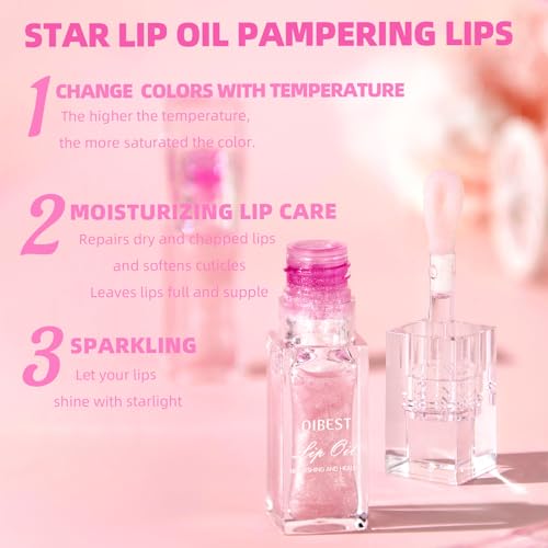 BANGFENG Magic Color Changing Moisturizing Lip Glow Oil Plumping Glimmer Glow Lipstick, Hydrating Lip Gloss Lip Balm Transparent Lip Care, Long Lasting Moisturizing Non-sticky Fresh Texture Lip Oil - Morena Vogue