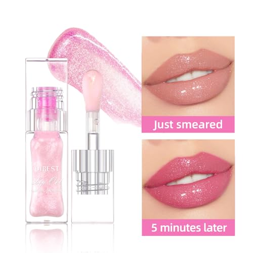 BANGFENG Magic Color Changing Moisturizing Lip Glow Oil Plumping Glimmer Glow Lipstick, Hydrating Lip Gloss Lip Balm Transparent Lip Care, Long Lasting Moisturizing Non-sticky Fresh Texture Lip Oil - Morena Vogue