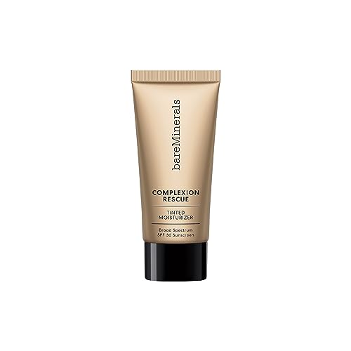 bareMinerals Complexion Rescue Tinted Moisturizer for Face with SPF 30 + Hyaluronic Acid, Hydrating Tinted Mineral Sunscreen for Face, Skin Tint, Vegan, Travel Size - Morena Vogue
