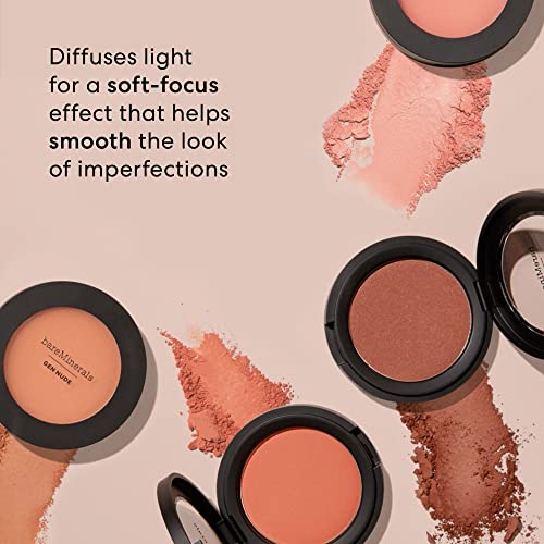 bareMinerals Gen Nude Powder Blush, Mineral-Based Pressed Powder Blush, All Day Wear, Buildable Coverage, Matte Soft Focus Finish, Talc-Free, Vegan - Morena Vogue