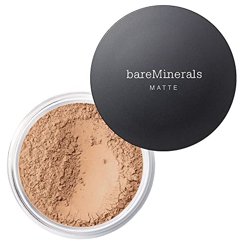 bareMinerals Original Matte Loose Mineral Foundation SPF 15, Powder Foundation Makeup, Buildable Coverage, Reduces Shine, Talc Free Foundation, Vegan - Morena Vogue