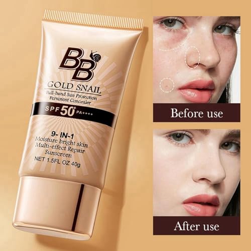 BB Cream, SPF Tinted Moisturizer Face, BB Cream Tinted Moisturize For Face, Full-Coverage Foundation Primer BB Cream, Medium, 1.5 Fl.Oz - Morena Vogue