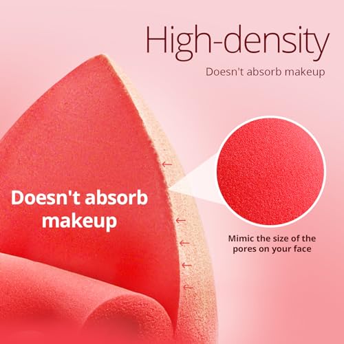 BEAKEY Makeup Sponge 5 Pcs Set, Makeup Sponges for Foundation, Liquid, Cream and Powder. Latex-Free Boun Boun Beauty Sponge for Blending, Blender for Enhanced Make Up Application, Ideal Gift - Morena Vogue